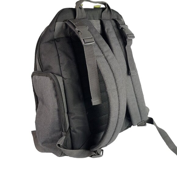 Eddie Bauer First Adventure Baby Diaper Bag Backpack Grey/Green w/changing mat - Picture 4 of 15